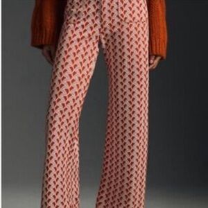 Maeve by Anthropologie the Colette graphic Cropped Pants 27